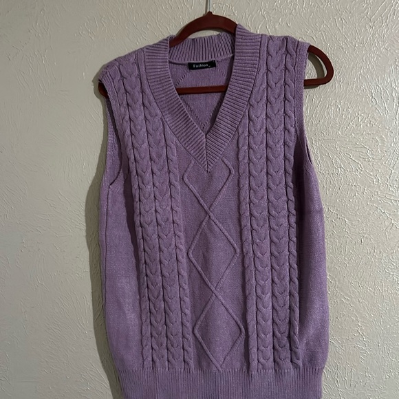 Cable knitting vest size M - Picture 1 of 4